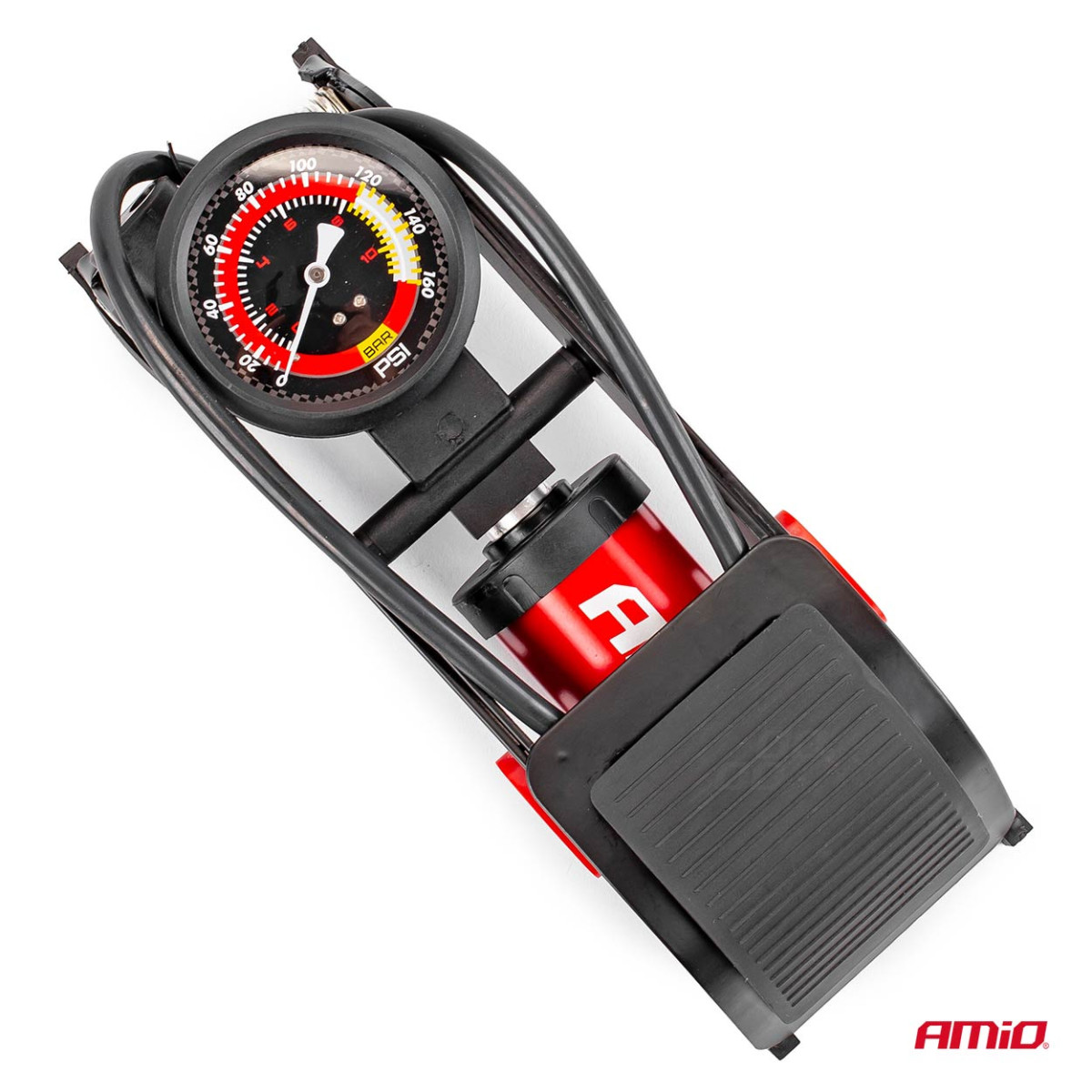 HQ vieno stūmoklio kojinė pompa Ø55 mm su manometru ir adapteriais PU06