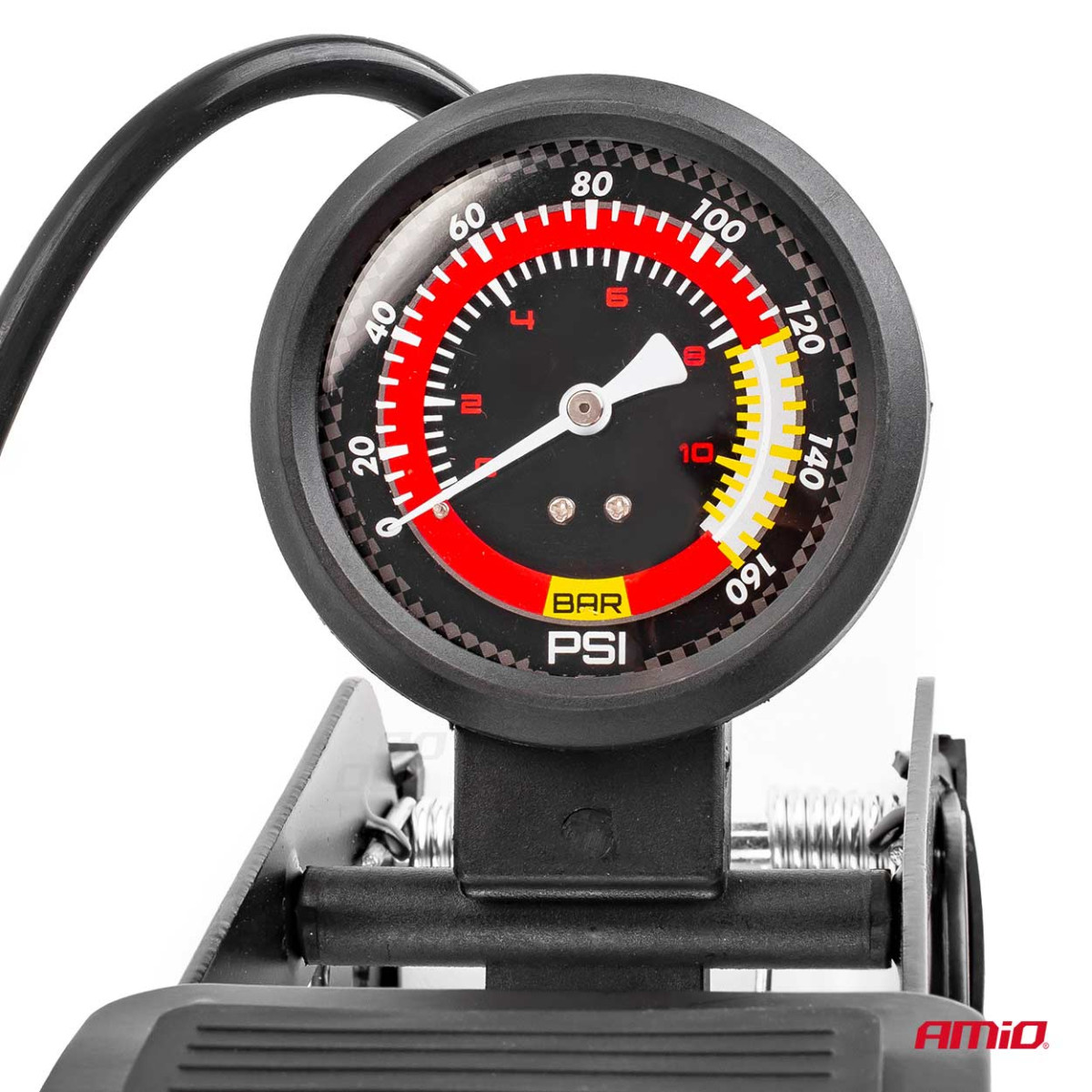 HQ vieno stūmoklio kojinė pompa Ø55 mm su manometru ir adapteriais PU06