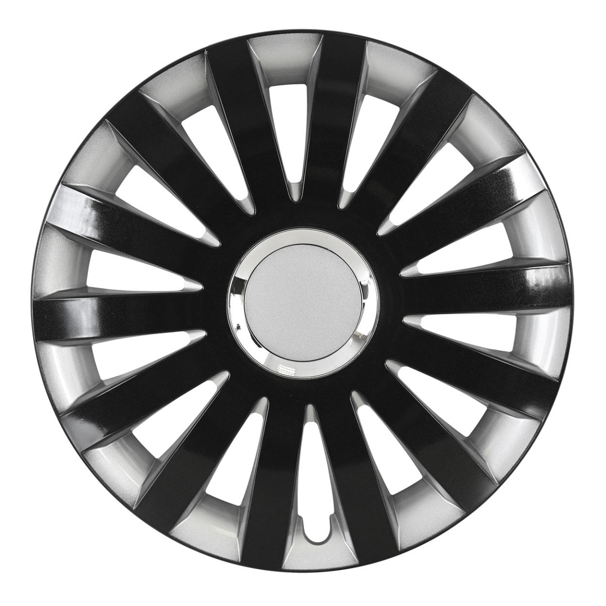 Rato gaubtas 1 vnt. SAIL, sidabrinis ir juodas 15"