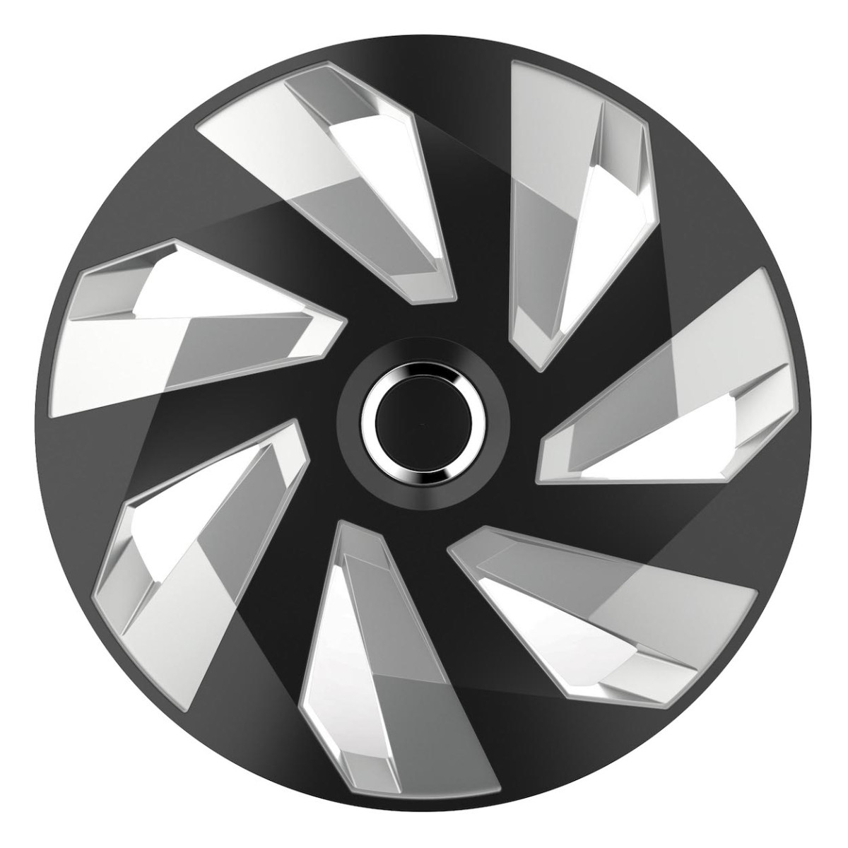 Ratų gaubtas 1 vnt. Vector RC, juodas ir sidabrinis 14"