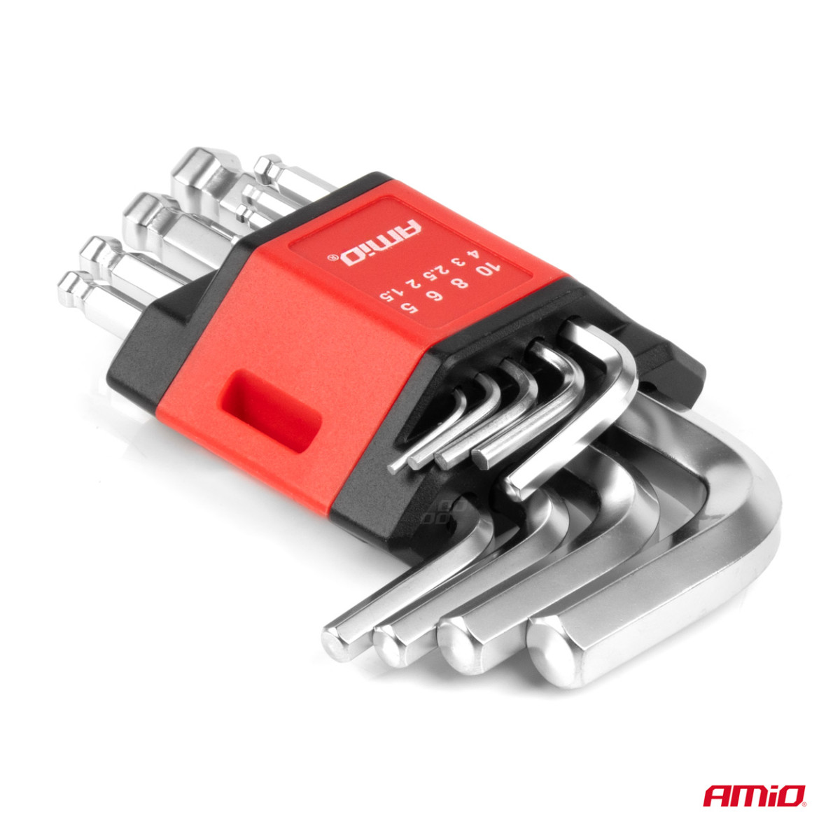 Trumpieji HEX (imbus) raktai, 9 vnt., CR-V AMIO-01041