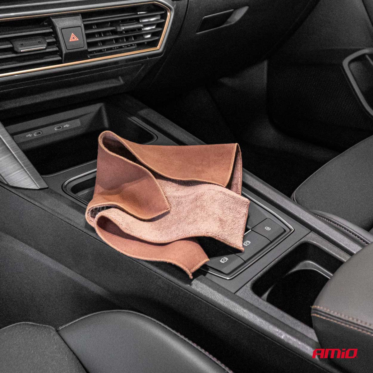 Mikropluošto šluostė 2in1 CORAL+SUEDE 30×30 cm, 500 g/m², AMIO-03982