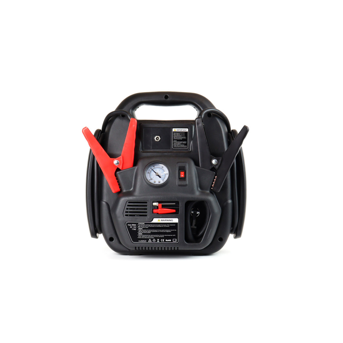 4in1 Automobilinis užvedimo įrenginys/LED/kompresorius/Powerbank 12V 17Ah 900A JS01 AMIO-02523