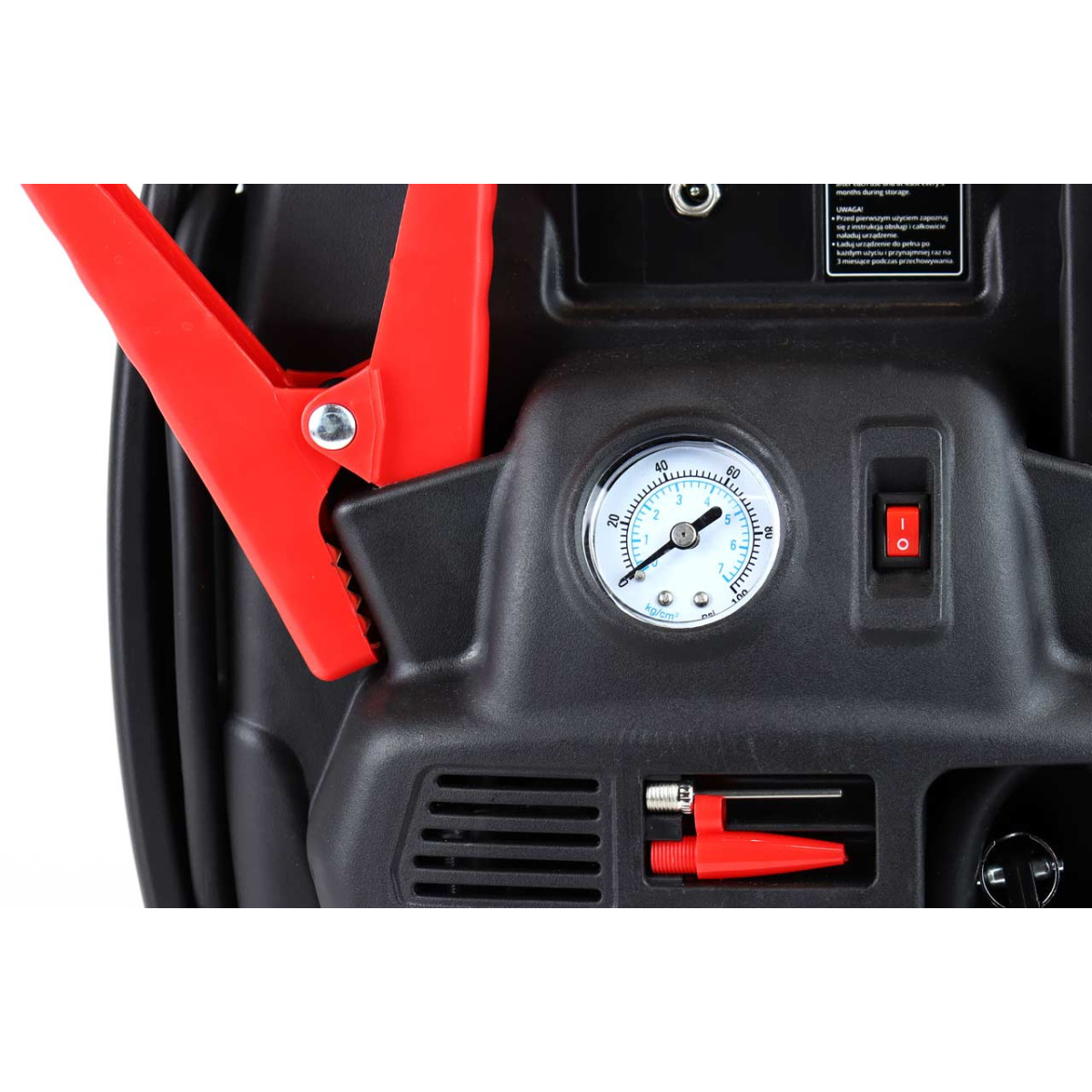 4in1 Automobilinis užvedimo įrenginys/LED/kompresorius/Powerbank 12V 17Ah 900A JS01 AMIO-02523