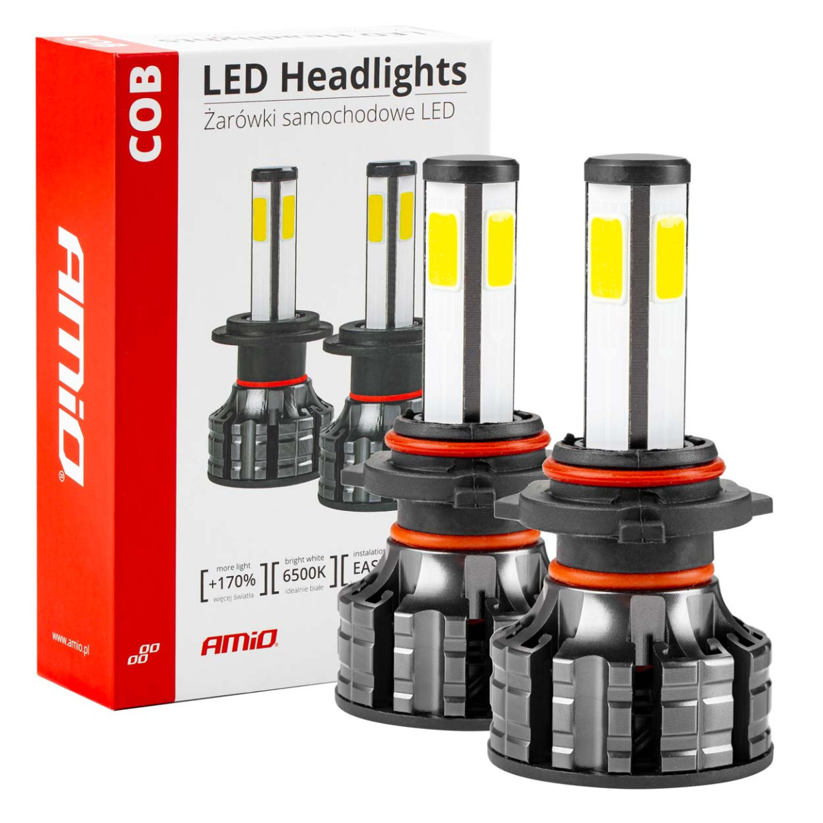 LED žibintų lemputės COB Series HB3 AMiO-02846