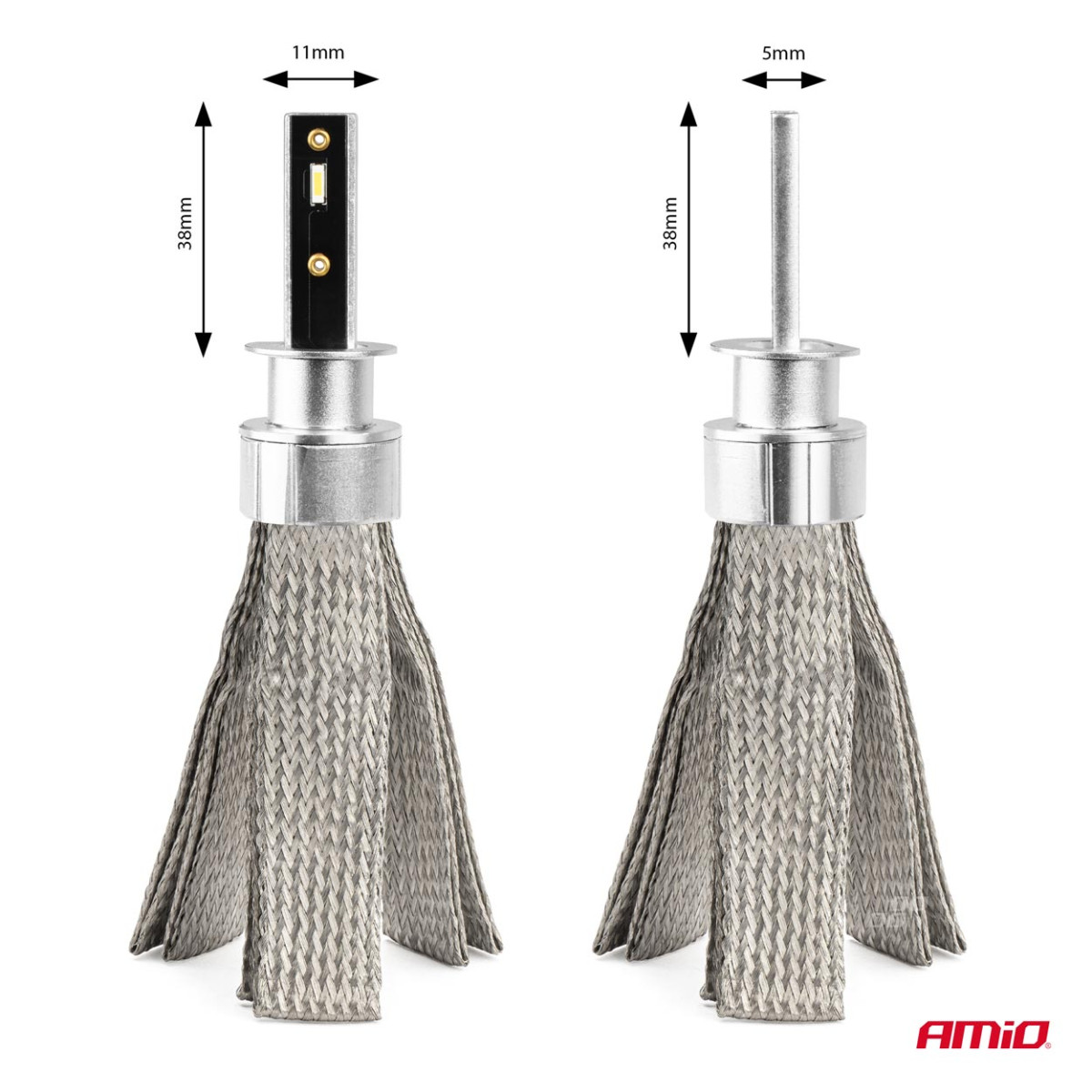 LED žibintų lemputės FLEX+ Series H1 canbus 6000K 12-24V AMIO-03655