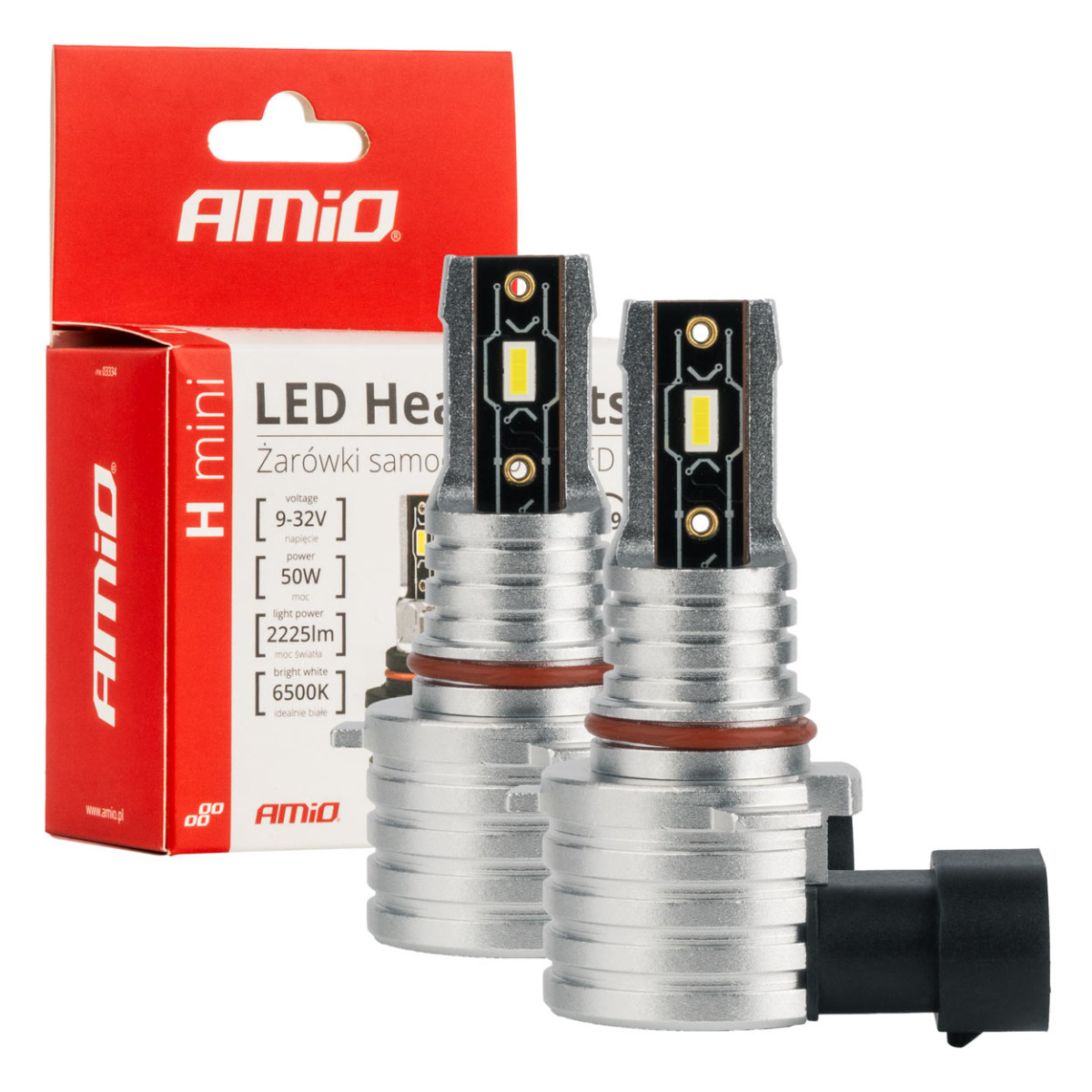 LED žibintų lemputės H-mini Series HB3 9005/HIR1 9011/H10 AMiO-03334