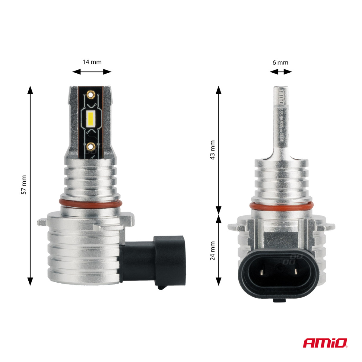 LED žibintų lemputės H-mini Series HB3 9005/HIR1 9011/H10 AMiO-03334