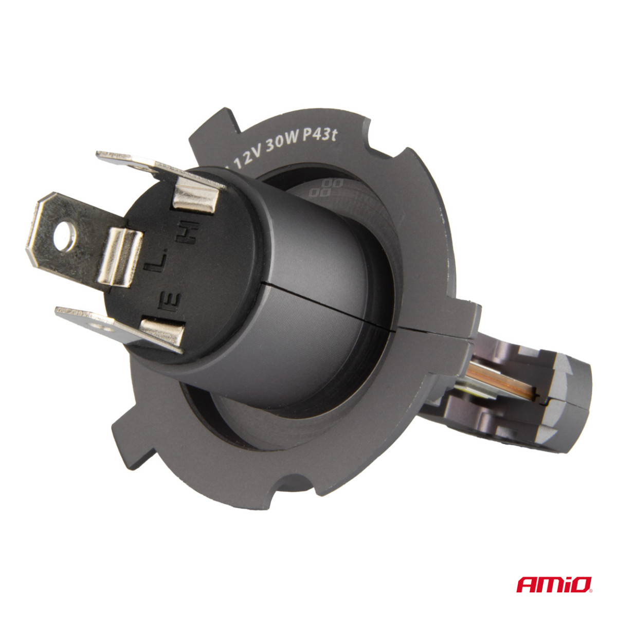 LED žibintų lemputės Hybrid series H4 H19 6000K Canbus 60W AMIO-04114