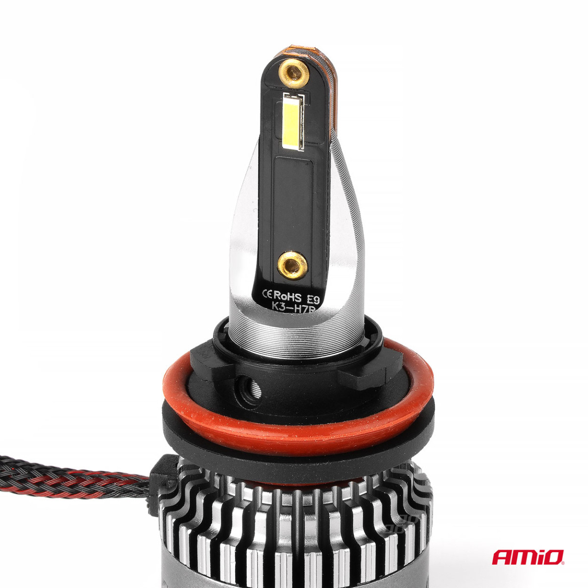 LED žibintų lemputės K3 Series H8 H9 H11 H16 12V 6000K canbus AMIO-03686