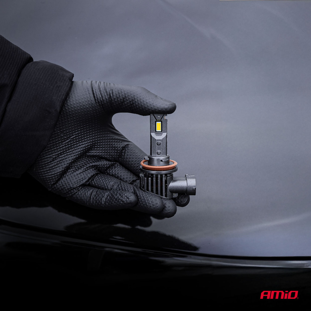 LED žibintų lemputės F25 SILVER FULL CANBUS H8/H9/H11/H16 62W 12V 24V AMIO-04705