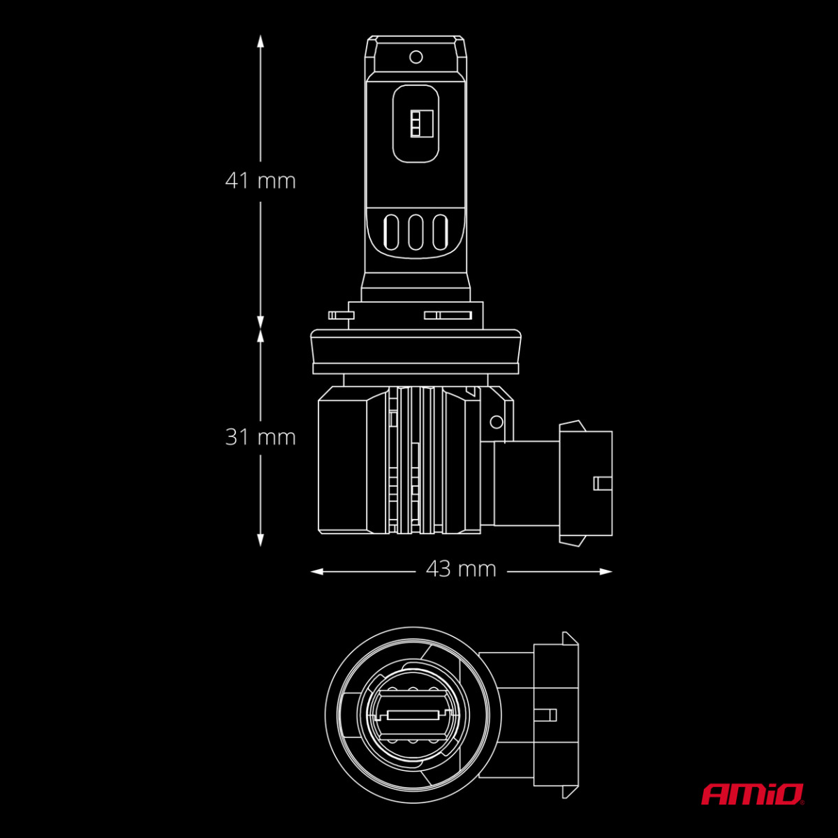 LED automobilinės lemputės H8/H9/H11/H16 F26 PRO LumiTec LIMITED +130% DUO FULL CANBUS 12V/24V AMIO-04873
