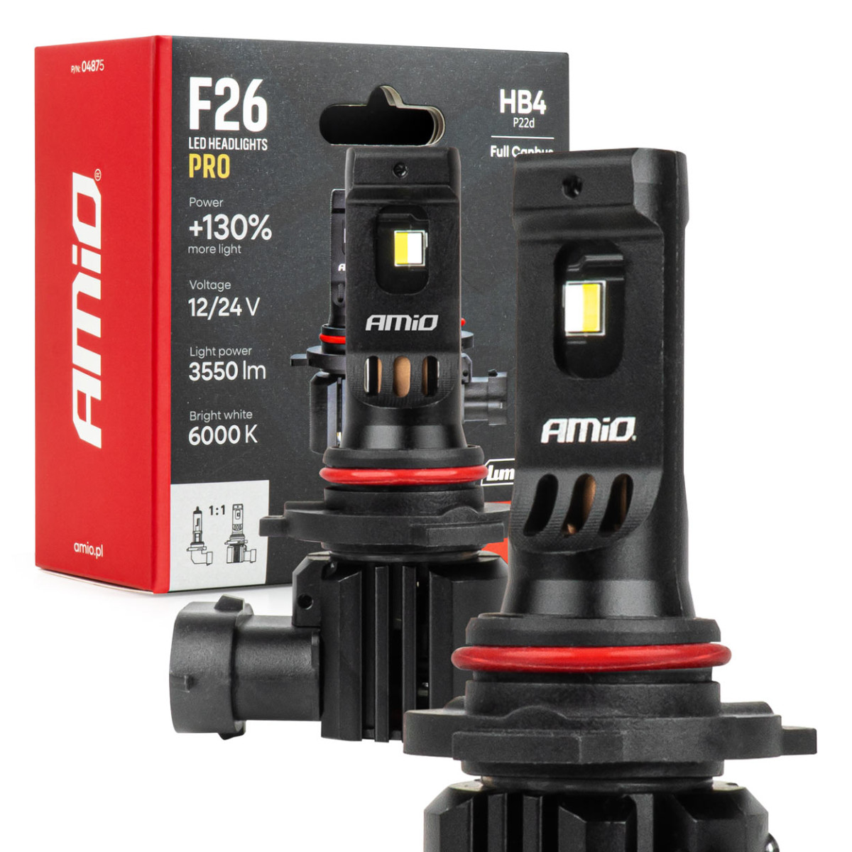 LED automobilinės lemputės HB4 F26 PRO LumiTec LIMITED +130% DUO FULL CANBUS 12V/24V AMIO-04875