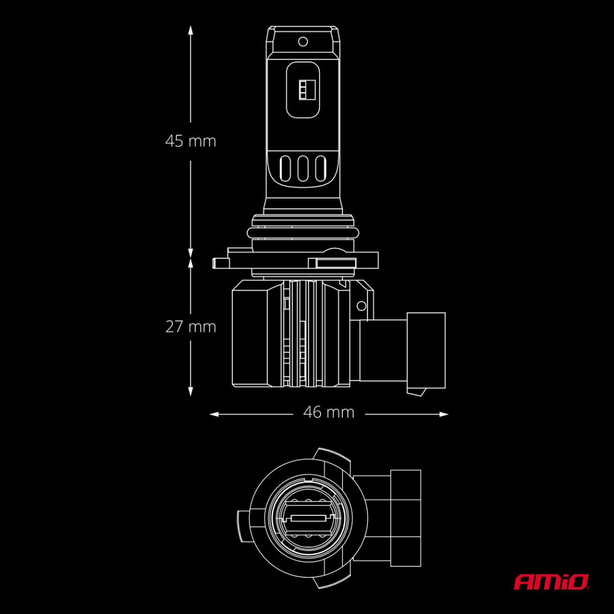 LED automobilinės lemputės HB4 F26 PRO LumiTec LIMITED +130% DUO FULL CANBUS 12V/24V AMIO-04875