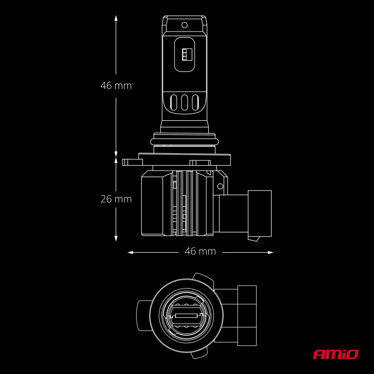 LED automobilinės lemputės HIR2 F26 PRO LumiTec LIMITED +130% DUO FULL CANBUS 12V/24V AMIO-04876