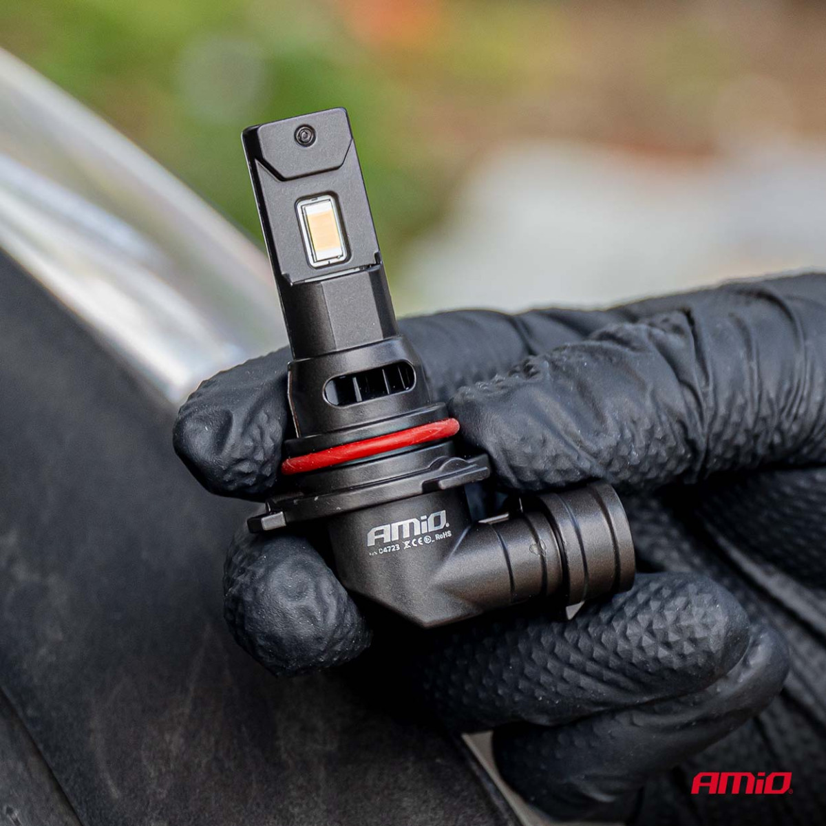 LED žibintų lemputės F25 PRO BLACK FULL CANBUS HB4 68W 12V 24V, AMIO-04723