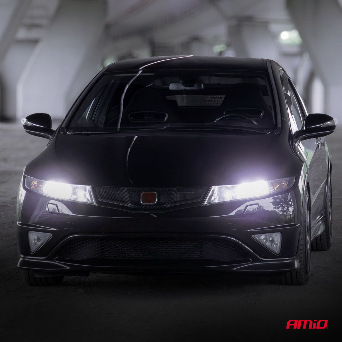 LED žibintų lemputės F25 PRO BLACK FULL CANBUS HB4 68W 12V 24V, AMIO-04723