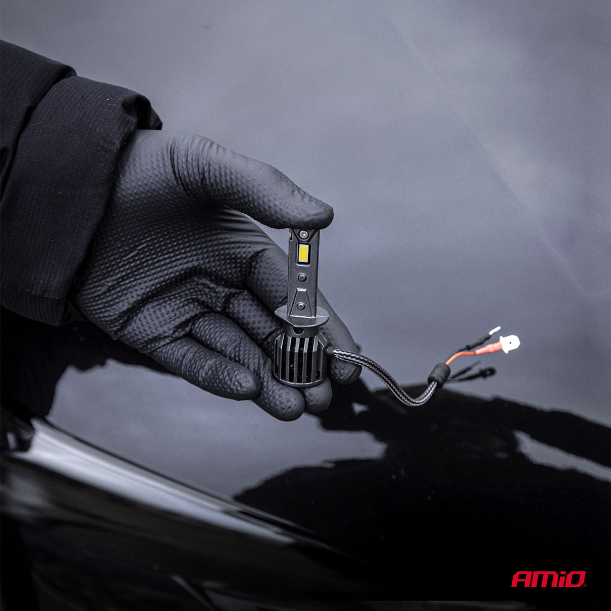 LED žibintų lemputės F25 SILVER FULL CANBUS H1 54W 12V 24V AMIO-04701