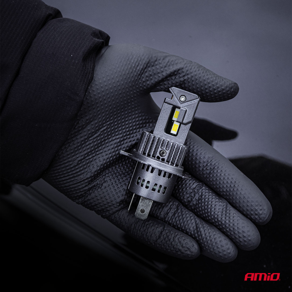 LED žibintų lemputės F25 SILVER FULL CANBUS H4/H19 54/58W 12V 24V AMIO-04703