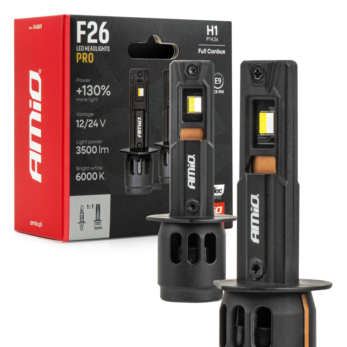 LED automobilinės lemputės H1 F26 PRO LumiTec LIMITED +130% DUO FULL CANBUS 12V/24V AMIO-04869