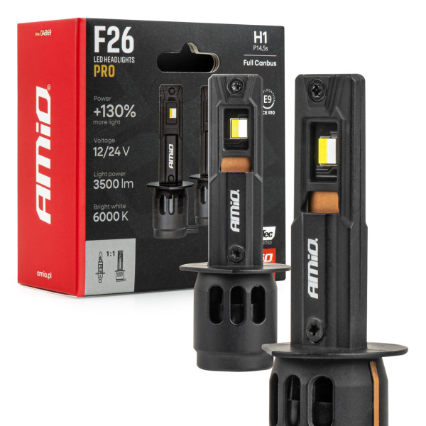 LED automobilinės lemputės H1 F26 PRO LumiTec LIMITED +130% DUO FULL CANBUS 12V/24V AMIO-04869