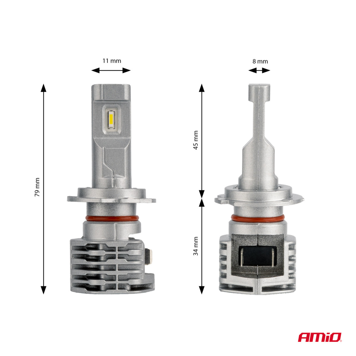 LED žibintų lemputės X1 Series H7 AMiO-02966