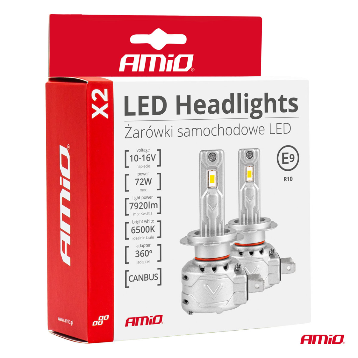 LED žibintų lemputės X2 Series H3 AMiO-02971