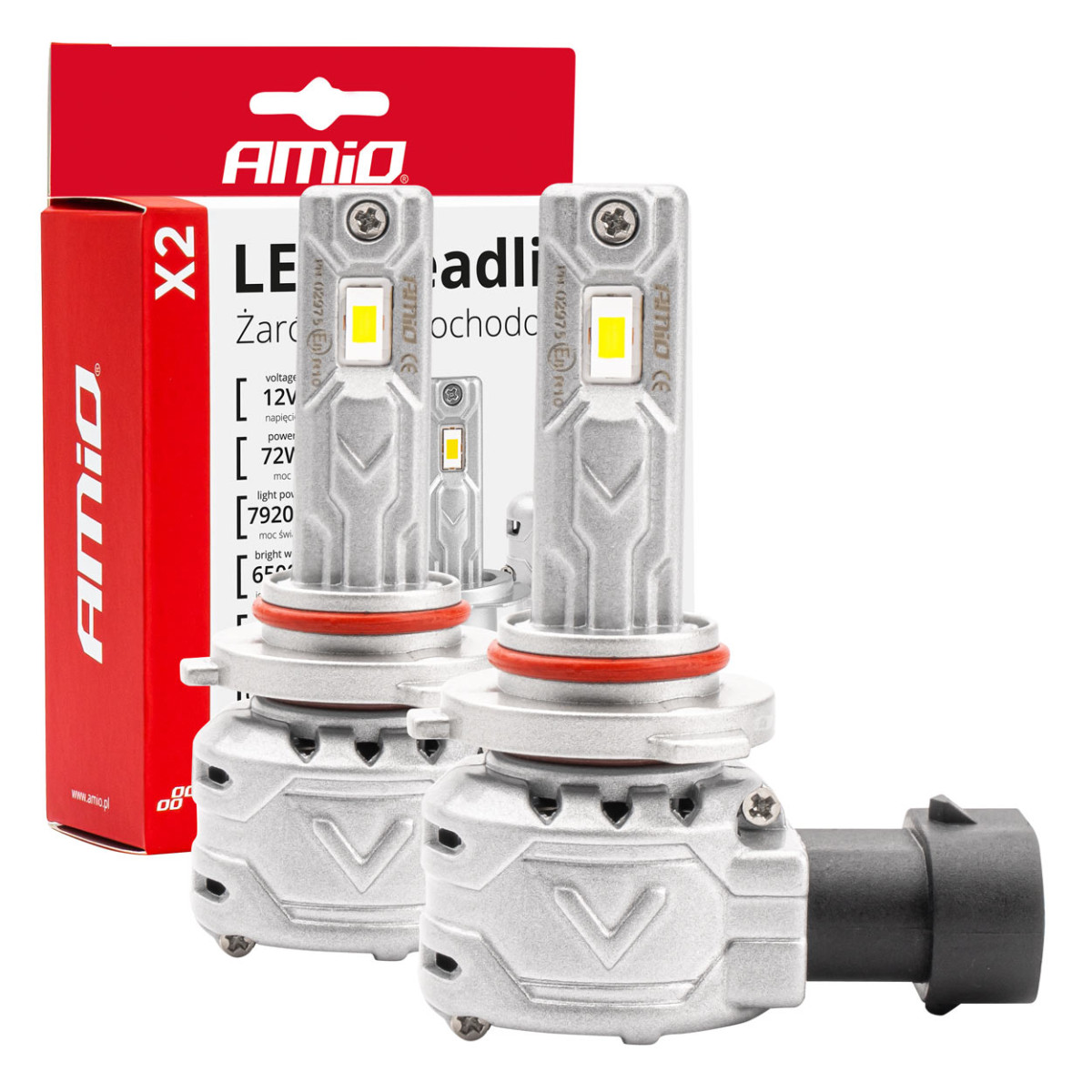 LED žibintų lemputės X2 Series HB3 9005/HIR1 9011/H10 AMiO-02975