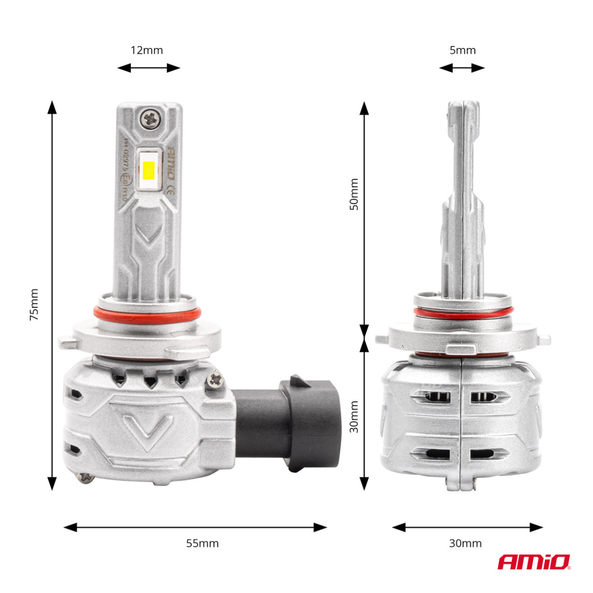 LED žibintų lemputės X2 Series HB3 9005/HIR1 9011/H10 AMiO-02975