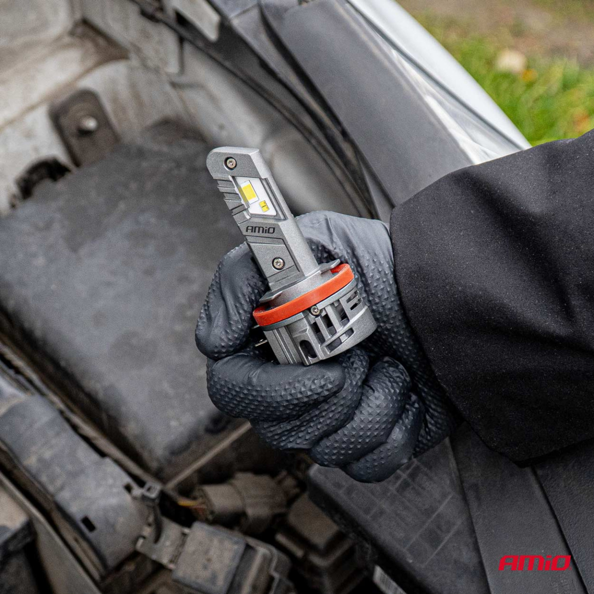 LED žibintų lemputės X5-series WINGER H15 49W 6000K CANBUS, AMIO-04685