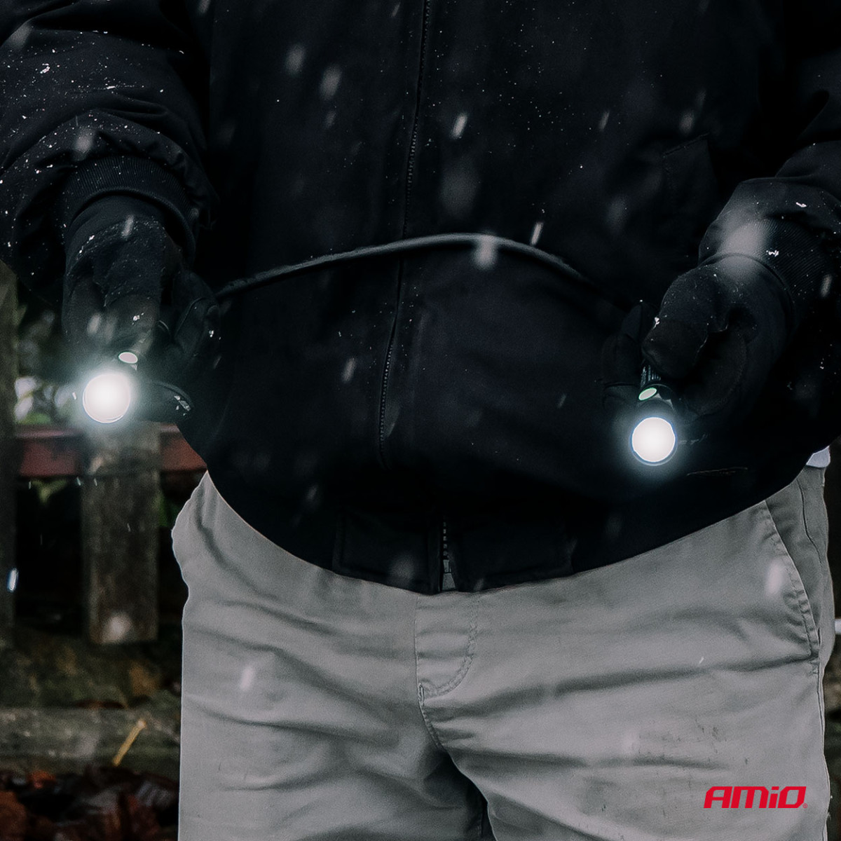 Akumuliatorinė LED inspekcinė lempa ant kaklo 2×P50 1000 mAh AMIO-04671