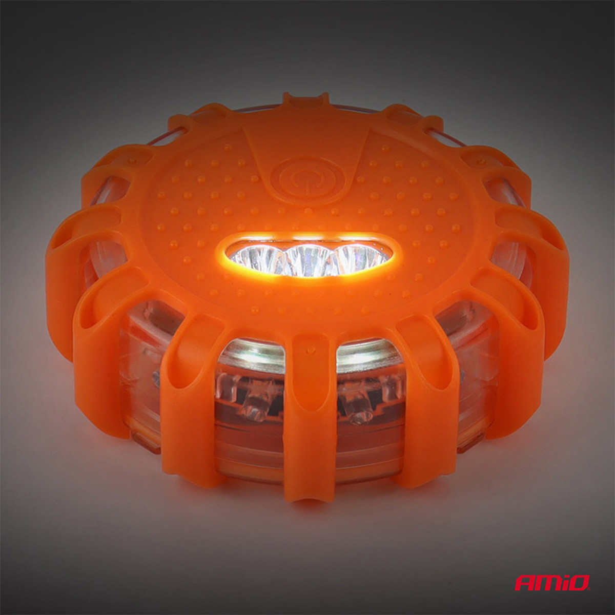 LED avarinis šviestuvas su žibintuvėlio funkcija, 12 SMD + 3 SMD, 3×AAA, IP65 AMIO-04828
