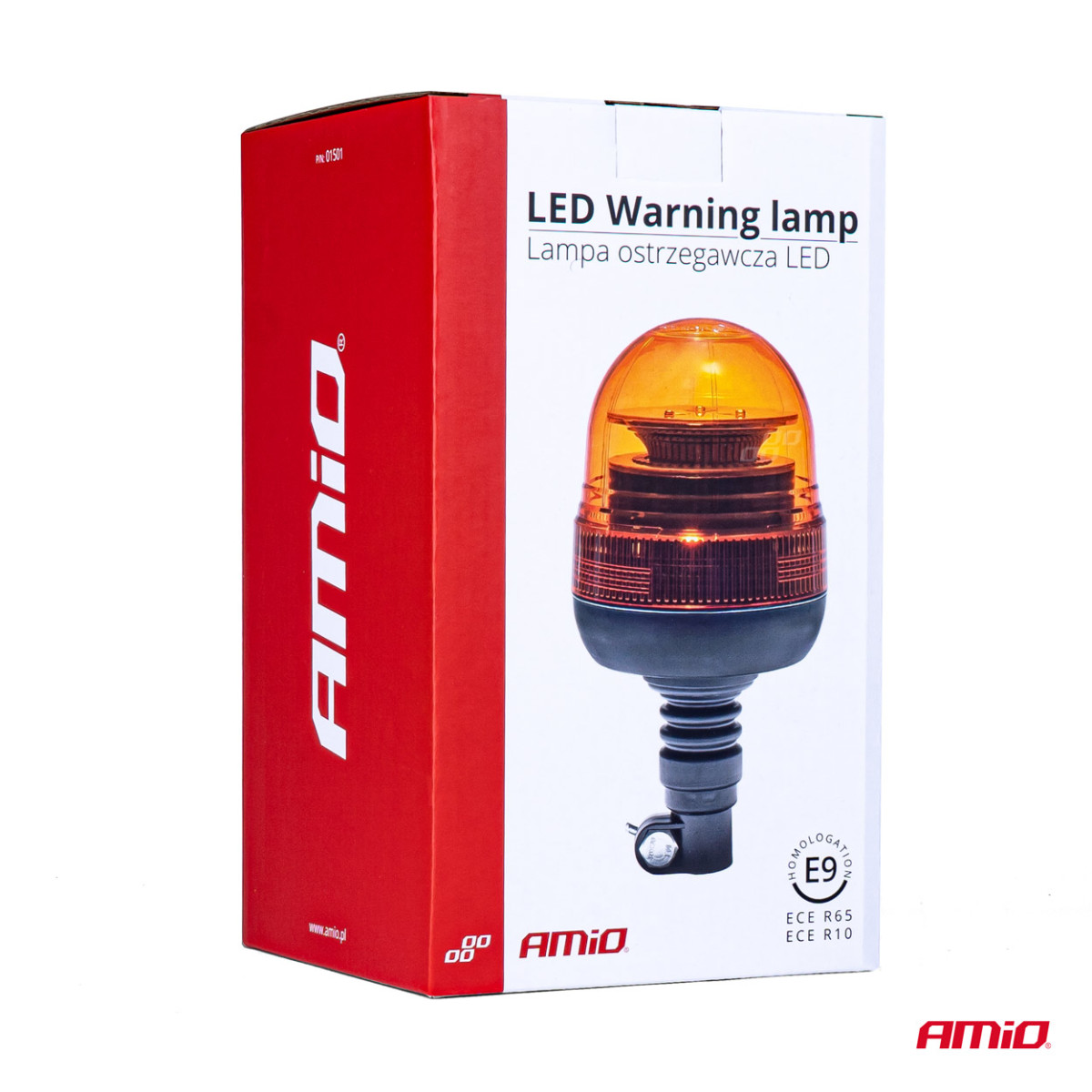 LED įspėjamoji lempa WAR09P 39 LED flex R65 R10 12V 24V AMIO-01501