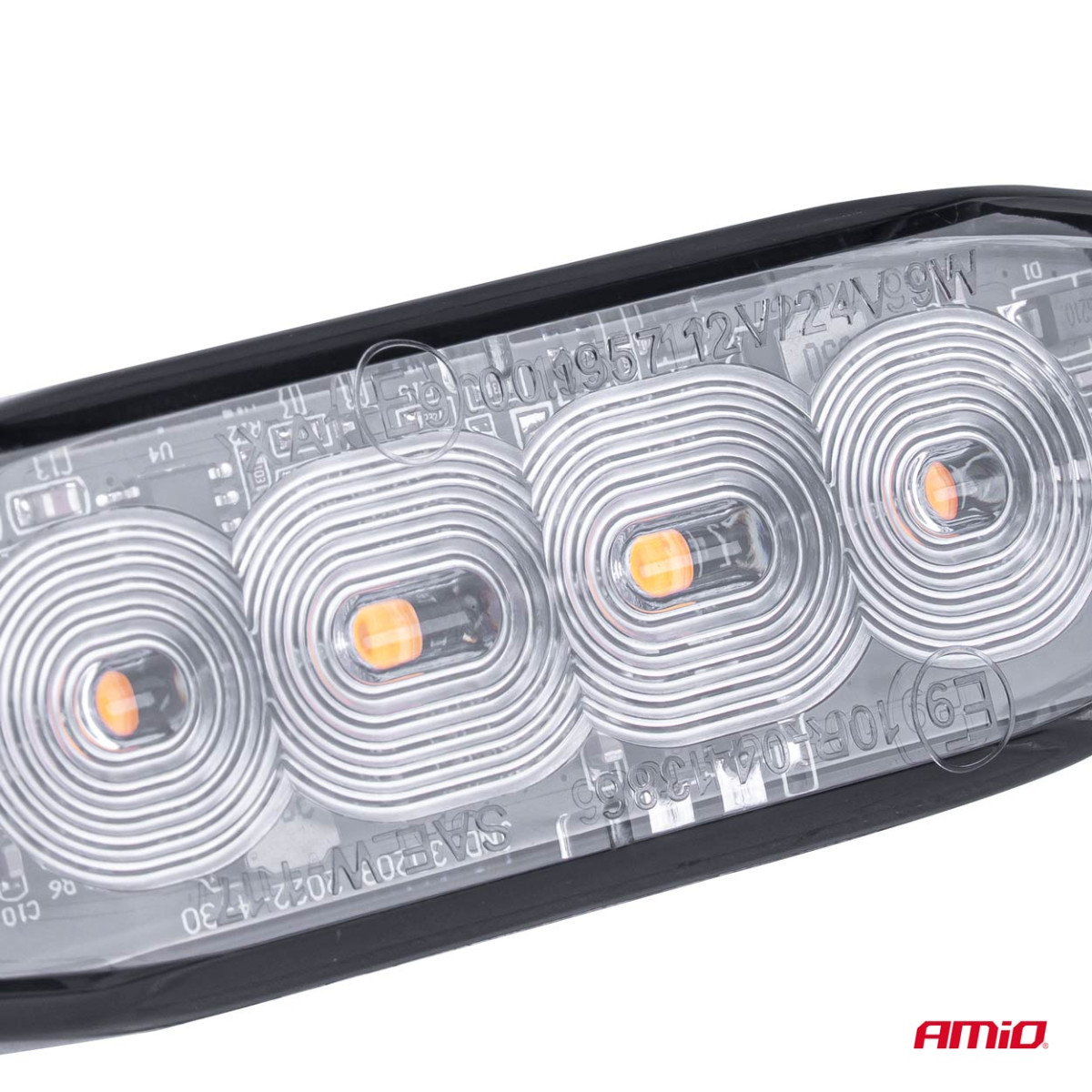 LED įspėjamoji lempa 4 LED R65 R10 12-24V AMIO-02298