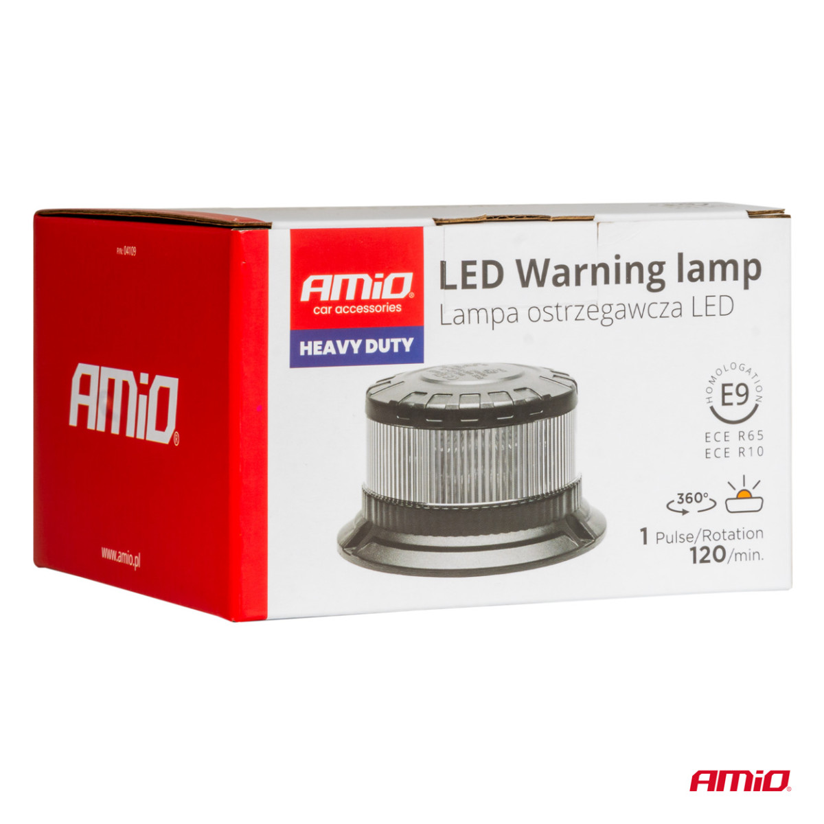 LED įspėjamoji lempa W28B 12V 24V AMIO-04109