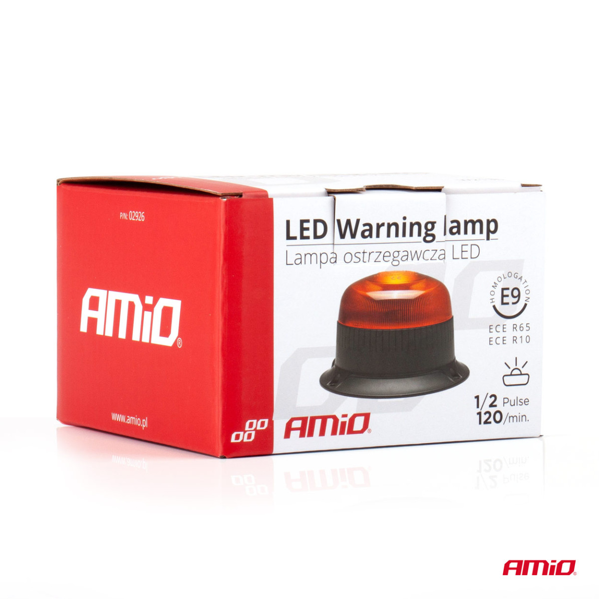 LED įspėjamoji lempa R65 R10 12V 24V W213b AMIO-02926