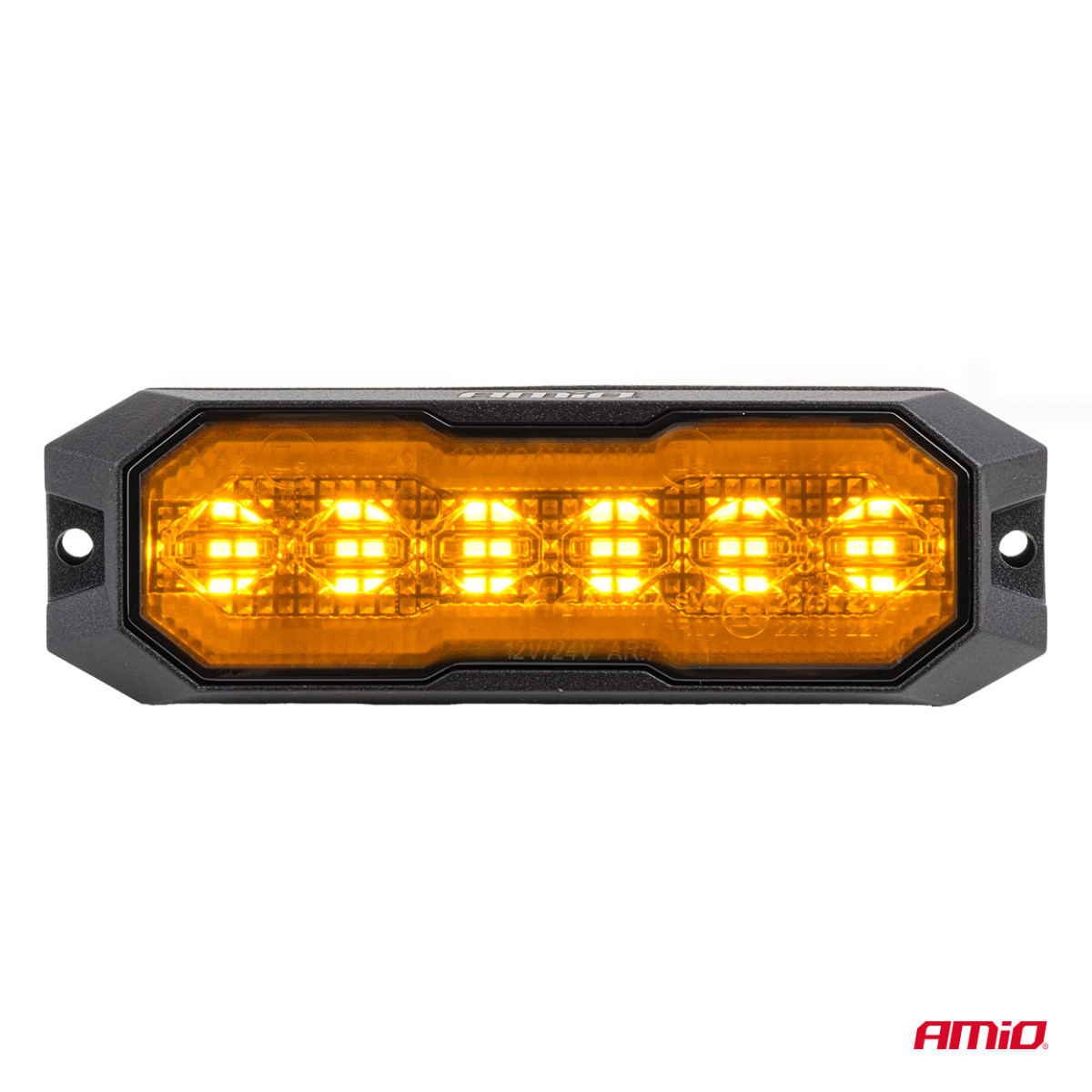 LED įspėjamoji lempa su pozicine ir gabaritine šviesa R65 R148 12V/24V 24W AMIO-04859