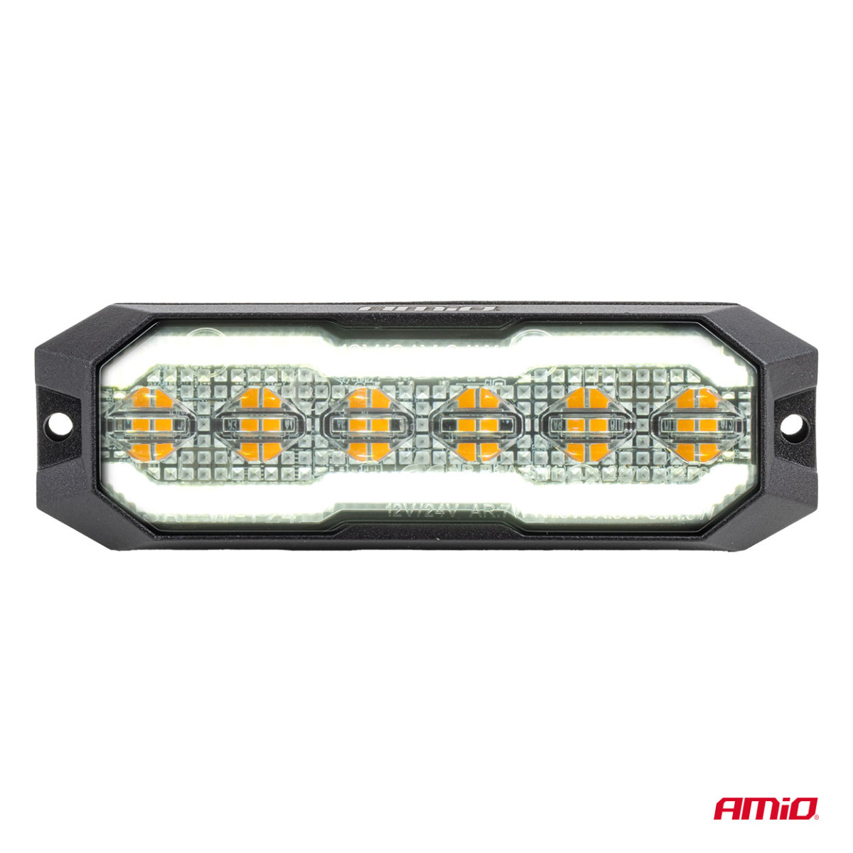 LED gabaritinė įspėjamoji lempa su pozicine šviesa R65 R148 12V/24V 24W AMIO-04861