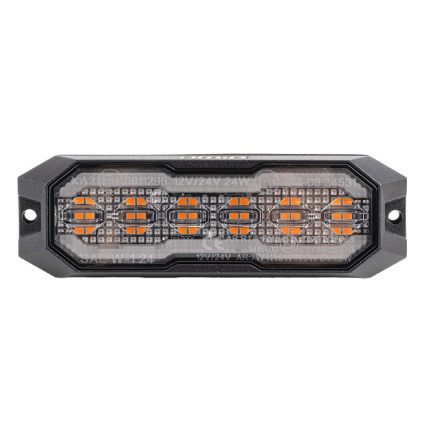 LED gabaritinė įspėjamoji lempa su atbulinės eigos šviesa R65 R148 12V/24V 24W AMIO-04862