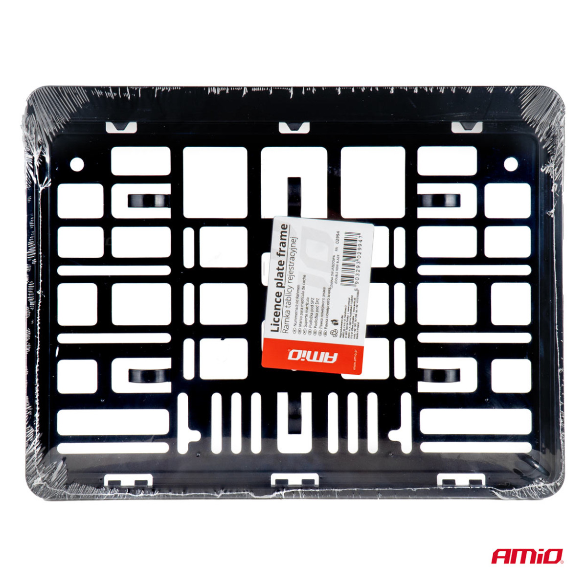 Dviejų eilių numerio laikiklis – juodas, AMIO-02994