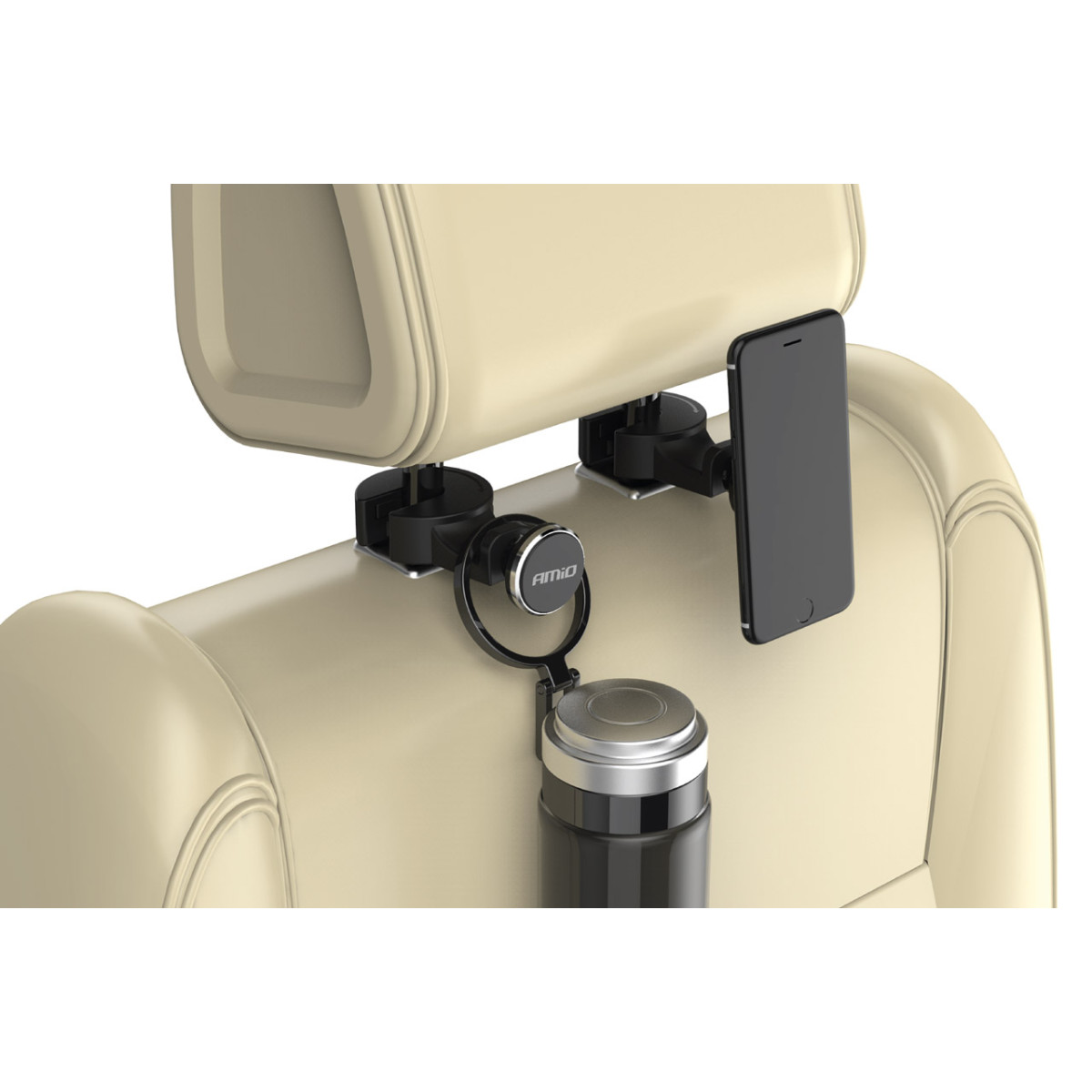 Magnetinis automobilio telefono laikiklis ant galvos atramos THOLD-01
