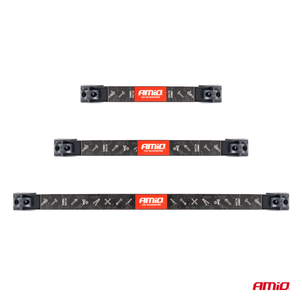 Magnetinės juostos įrankiams, rinkinys 3 vnt. (20 cm, 30,5 cm, 46 cm) AMIO-04263