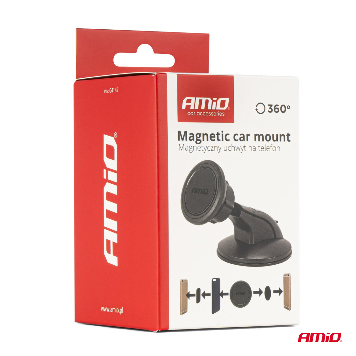Magnetinis laikiklis telefonui ant priekinio stiklo AMiO-04142