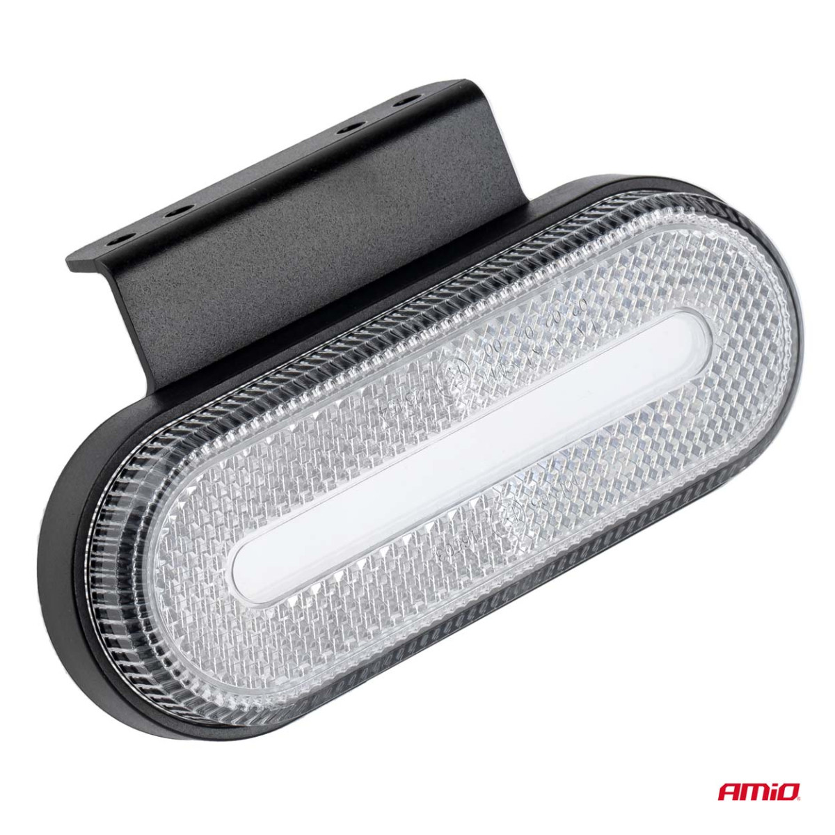 Gabaritinis LED žibintas AMiO OM-01-W ovalus, baltas