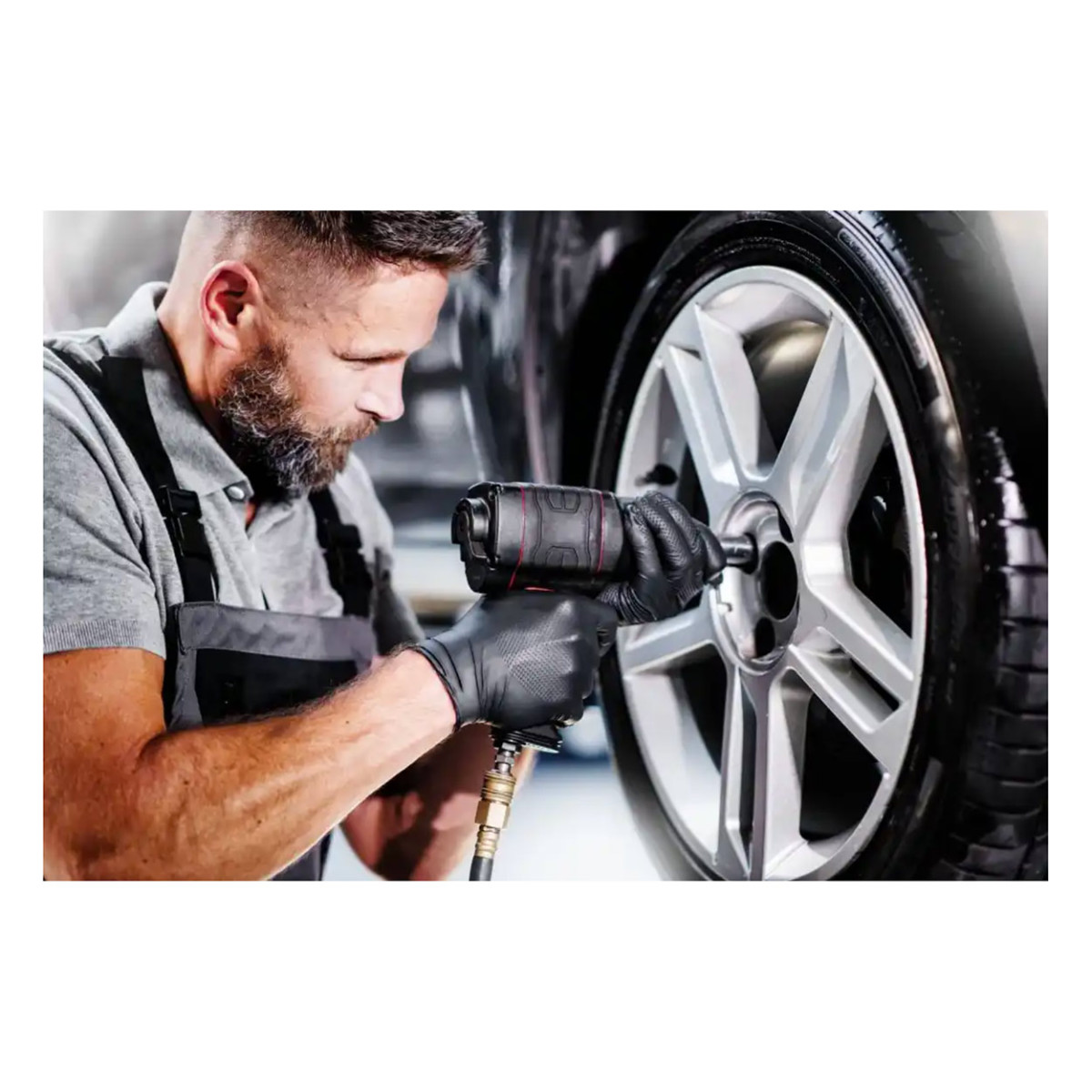 Nitrilinės pirštinės Mercator GoGrip ONE-BY-ONE, juodos, XXL, 100 vnt.