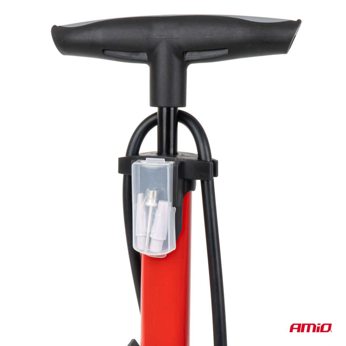 Metalinė rankinė pompa su manometru MINI PU08 AMIO-04343