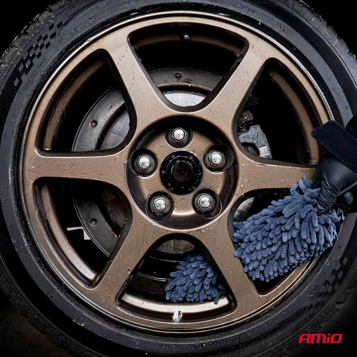 Mikropluošto chenille ratlankių šepetys 7x7x37cm AMIO-04726