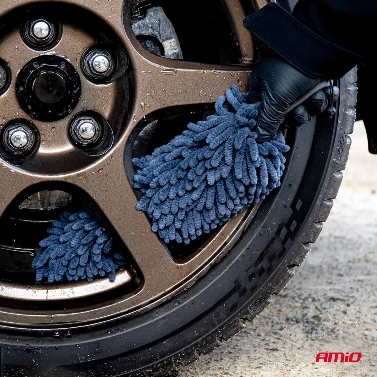 Mikropluošto chenille ratlankių šepetys 7x7x37cm AMIO-04726