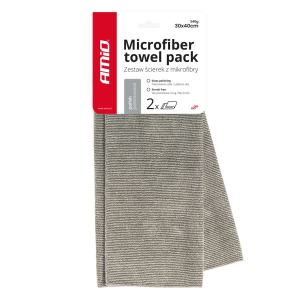 Mikropluošto šluosčių poliravimui rinkinys 40×60 cm, 340 gsm, 2 vnt. AMIO-03742