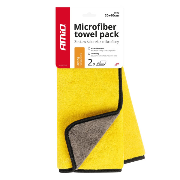 Mikropluošto rankšluoščių rinkinys 30x40 cm, 950 gsm, 2 vnt. AMIO-03755